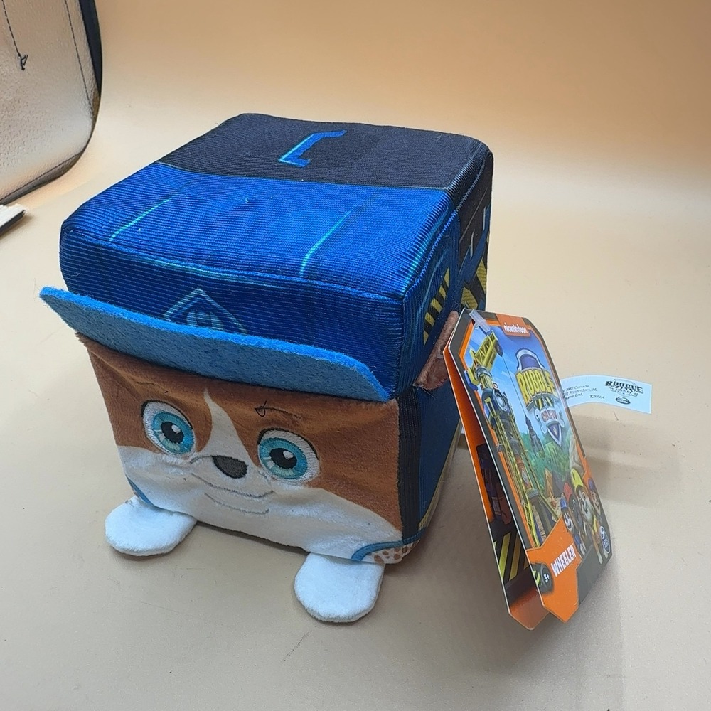 Spin Master PAW Patrol Rubble Wheeler Cube Plush Blue Brown Size Large